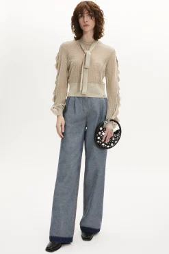 Blouse Col Lavaliere A Manches Longues