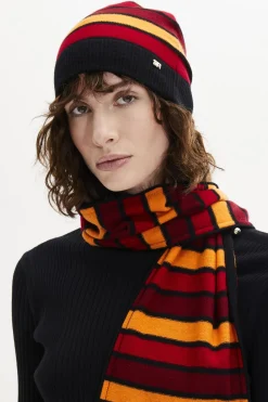Bonnet A Rayures En Laine Et Cachemire