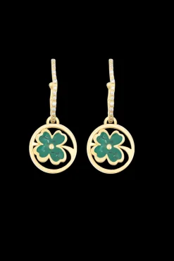 Boucles D'Oreilles Golden Medals Lucky Clover