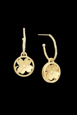 Boucles D'Oreilles Golden Medals Lucky Clover