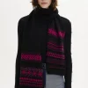Echarpe Longue Maille Motif Fair Isle