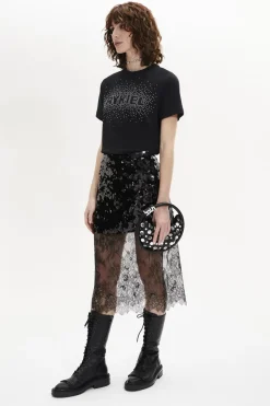 Jupe Midi A Sequins