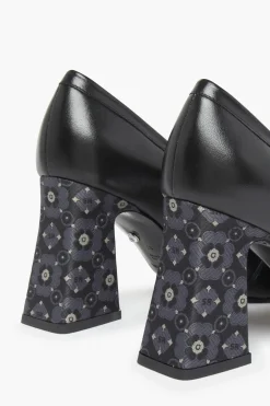 Mocassins En Cuir Metallise Noir