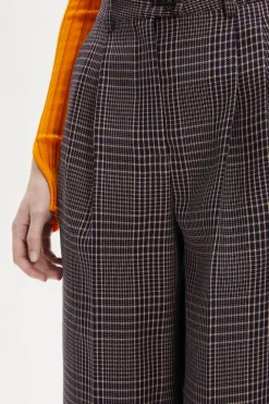 Pantalon A Pinces A Carreaux Prince De Galles