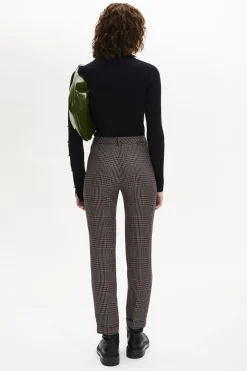 Pantalon Coupe Cigarette A Carreaux Prince De Galles