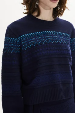 Pull Col Rond A Manches Longues