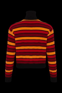 Pull Manches Longues A Rayures En Laine Et Cachemire