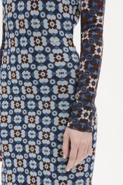 Robe Col Rond A Manches Longues