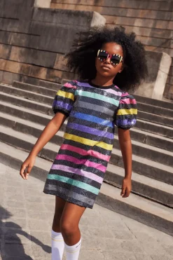 Robe Fille Sequins Rayee