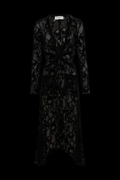 Robe Longue Asymetrique En Dentelle