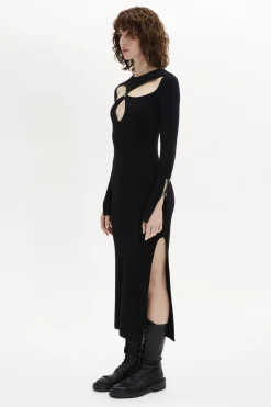 Robe Manches Longues En Viscose