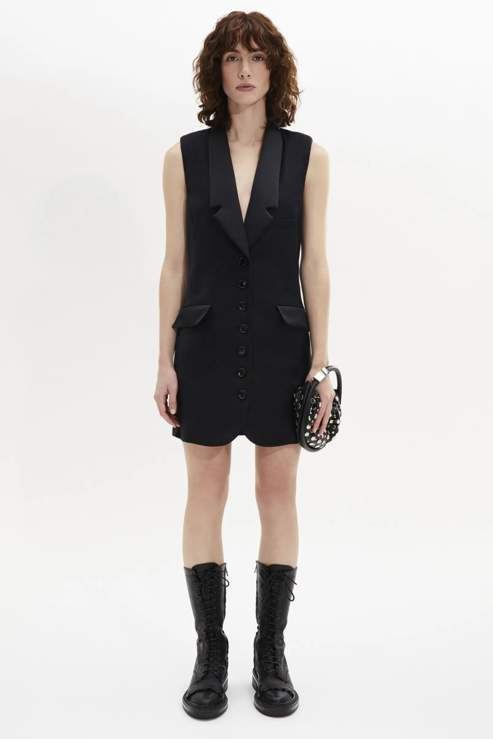 Robe Tailleur Sans Manches En Laine Froide