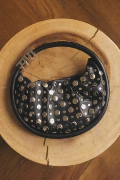Sac Domino Mini En Cuir Avec Studs