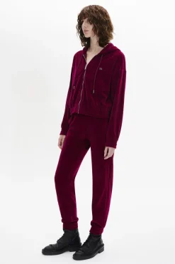 Sweat A Capuche Manches Longues En Velours