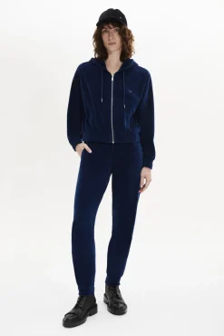 Sweat A Capuche Manches Longues En Velours