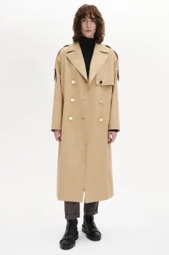 Trench Ceinture En Gabardine