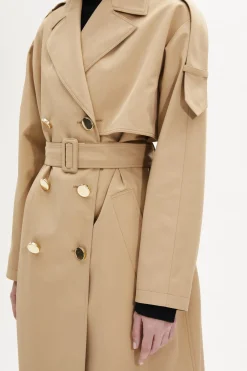 Trench Ceinture En Gabardine