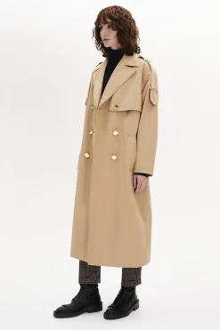 Trench Ceinture En Gabardine