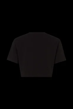 T-Shirt Crop Col Rond Manches Courtes